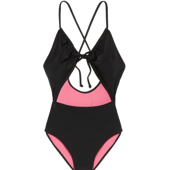 PINK Victoria's Secret Other - PINK Keyhole Front-Tie One Piece Swim M Black